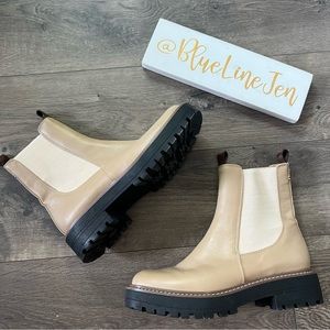 Sam Edelman Revolve Laguna Chelsea Booties Sesame Boots NWOT